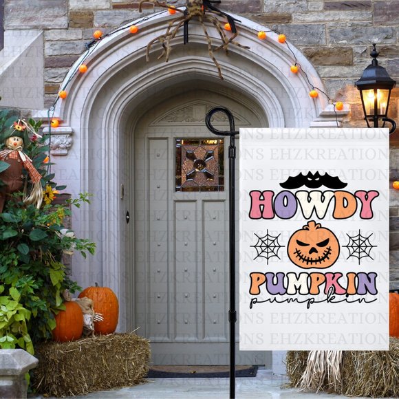 Retro Howdy Garden Flag, Halloween Flag, Outdoor Decor - Picture 1 of 6